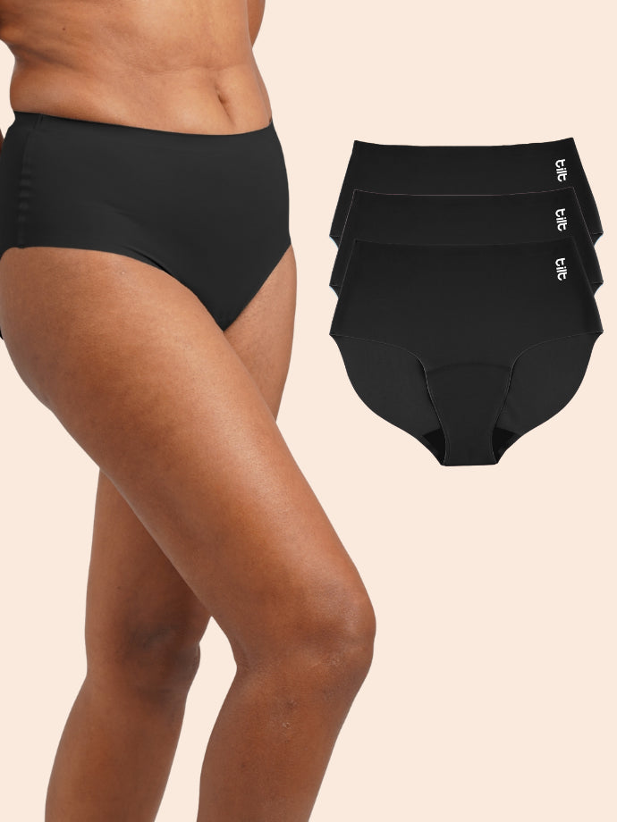 Pack of 3 - Moisture-Wicking Seamless Underwear - Aero Black