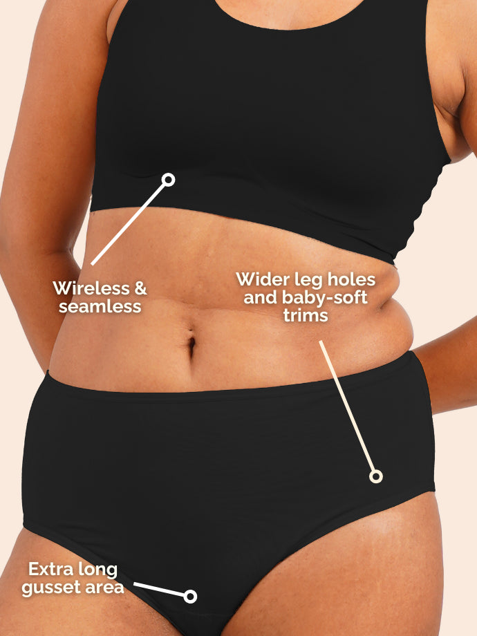 Tilt x Dr. Cuterus - Fursat Racerback Black Bra and Panther Black Midwaist Underwear Set