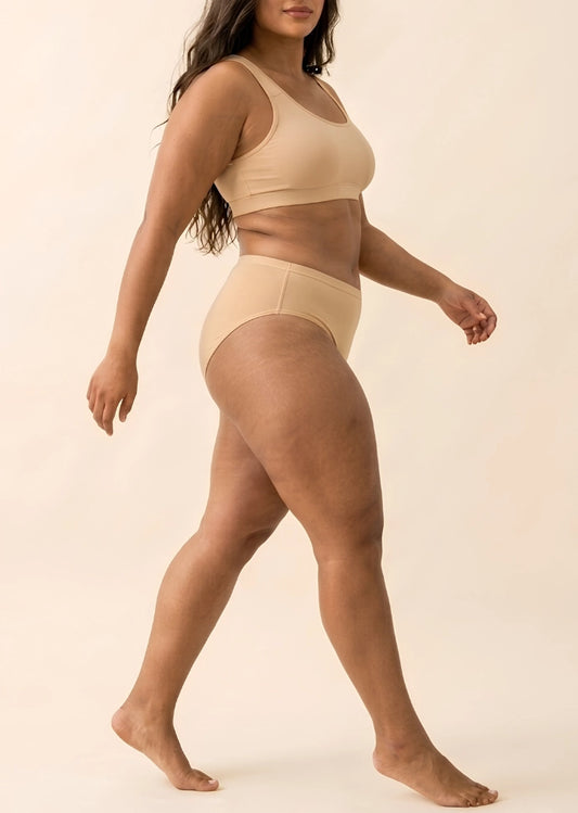Beige Bamboo Absorbent Underwear