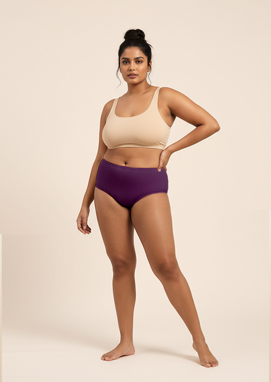 3 Pack - Violet Mid-waist Absorbent Underwear