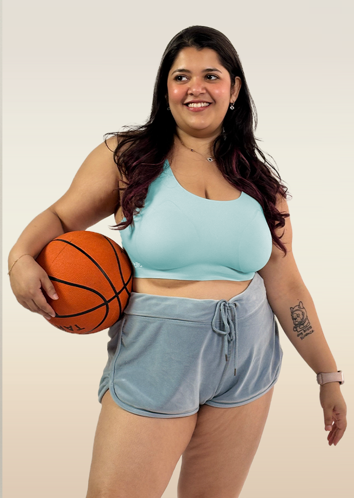 Tilt x Dr. Cuterus Blue Racerback Bra