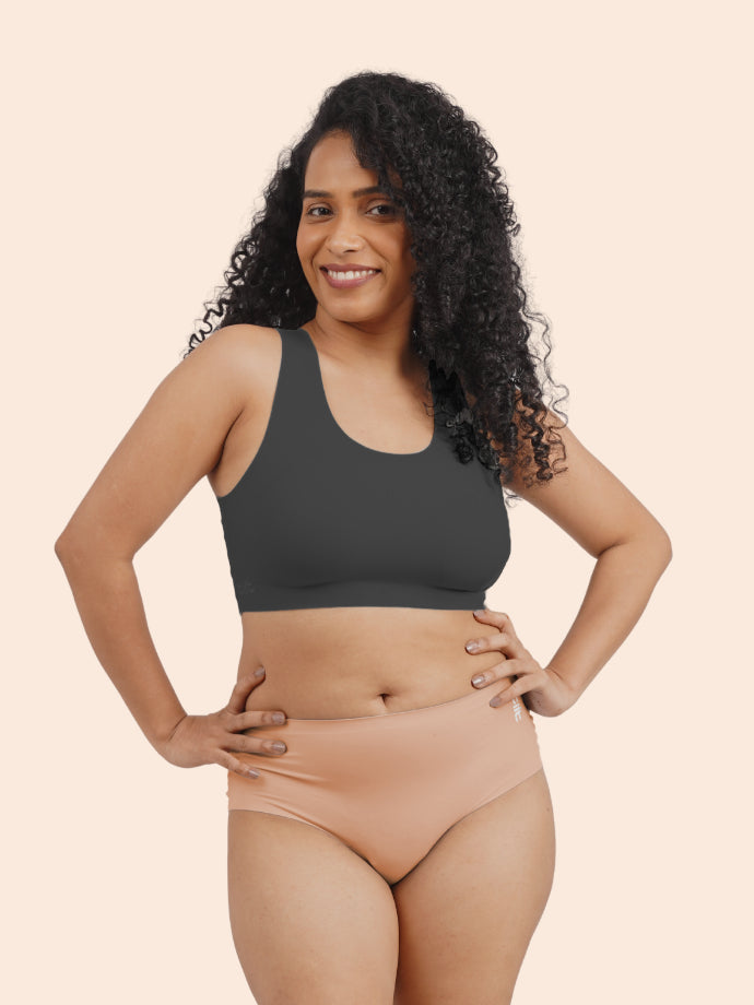 Pack of 3 - Moisture-Wicking Seamless Underwear - Dune Beige