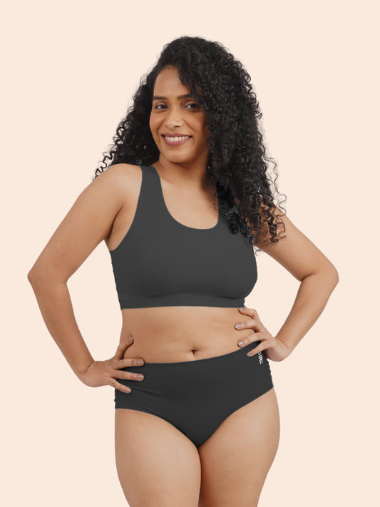 Pack of 5 - Moisture-Wicking Seamless Underwear - Aero Black