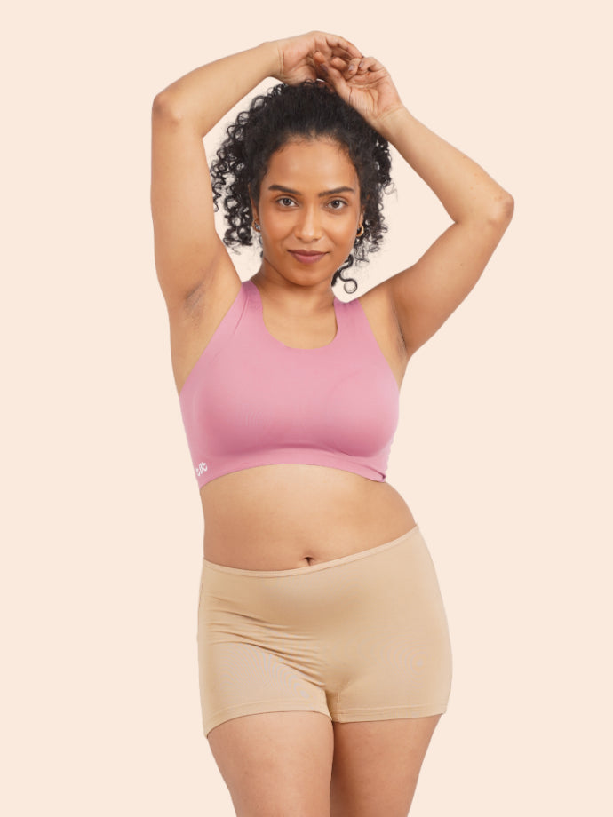 Pack of 3 - Moisture-Wicking Modal Fabric Boyshorts - Beige