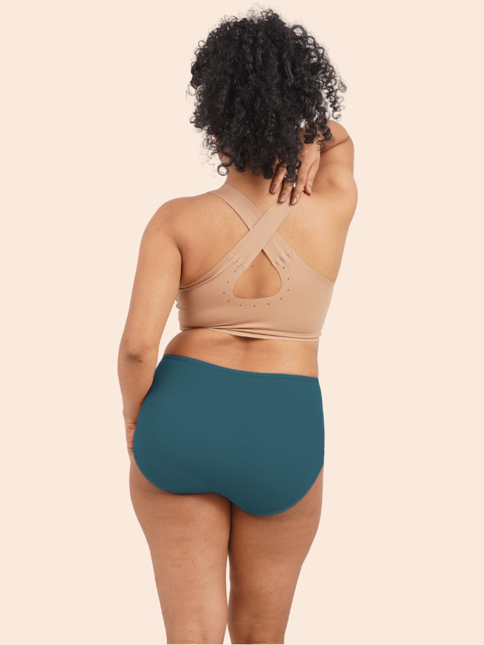 Pack of 3 - Moisture-Wicking Modal Fabric Underwear - Jade Green Midwaist