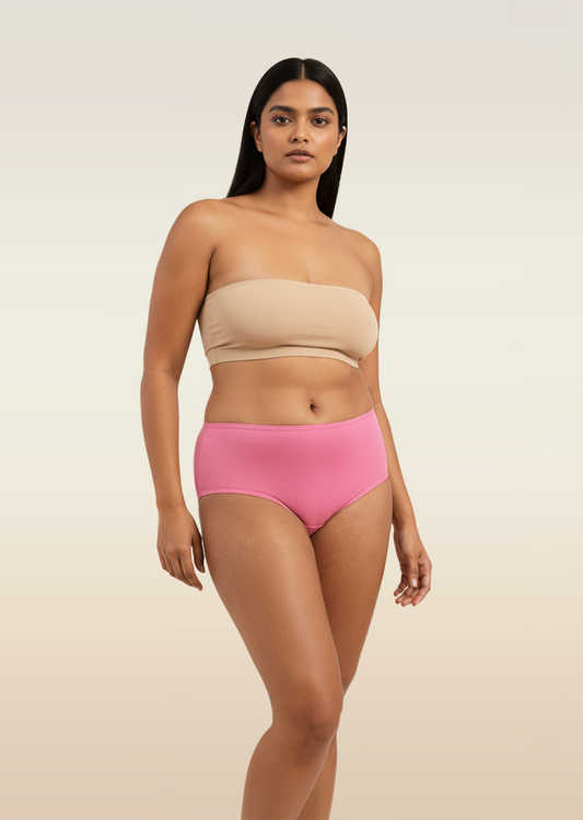 Pink Mid-waist Absorbent Underwear