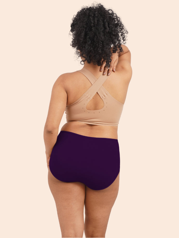 Pack of 6 - Moisture-Wicking Modal Fabric Underwear - Merlot Violet Midwaist