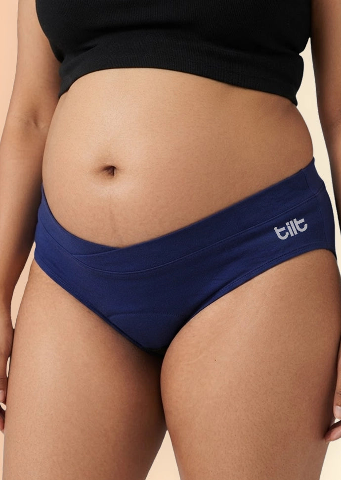 5 Pack - Leakproof Maternity Underwear Blue - Below Bump