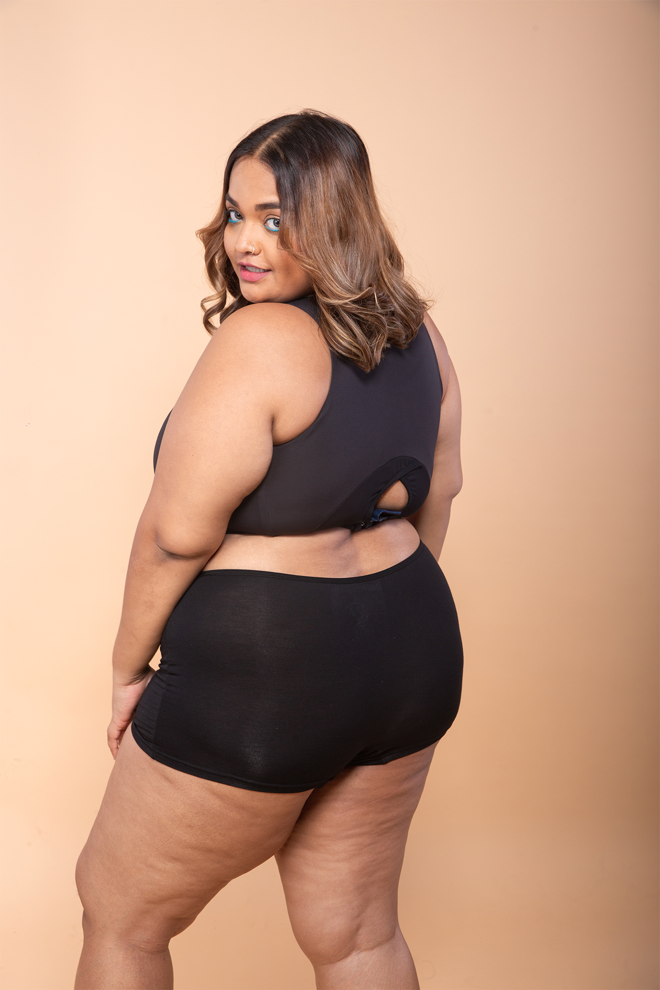 Tilt modal boyshorts โ black underwear for women, leak proof and sweat-free.