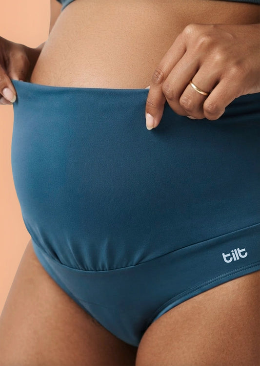 3 Pack - Leakproof Maternity Underwear Blue - Over Bump
