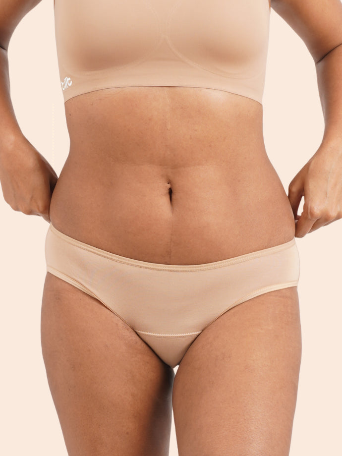 Pack of 3 - Moisture-Wicking Modal Fabric Underwear - Latte Beige Low-waist