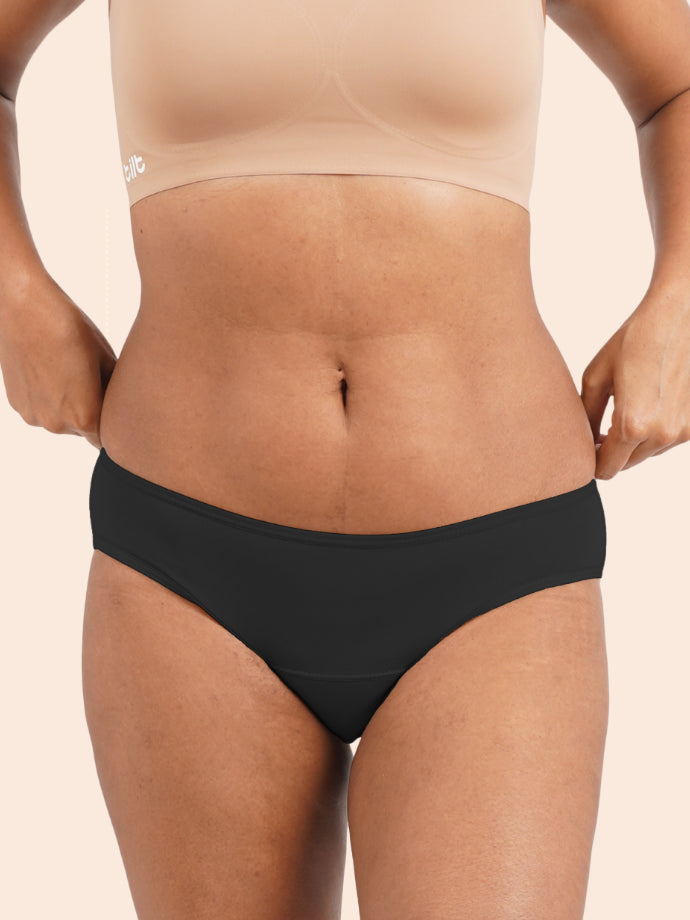 Pack of 6 - Moisture-Wicking Modal Fabric Underwear - Panther Black Low-waist