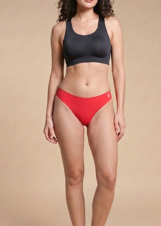 5 Pack - Red Low-waist Seamless Underwear