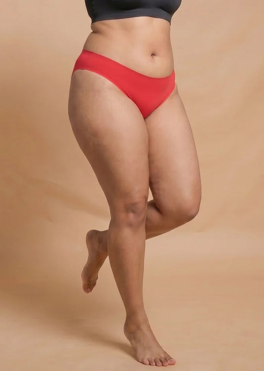 6 Pack - Red Low-waist Seamless Underwear