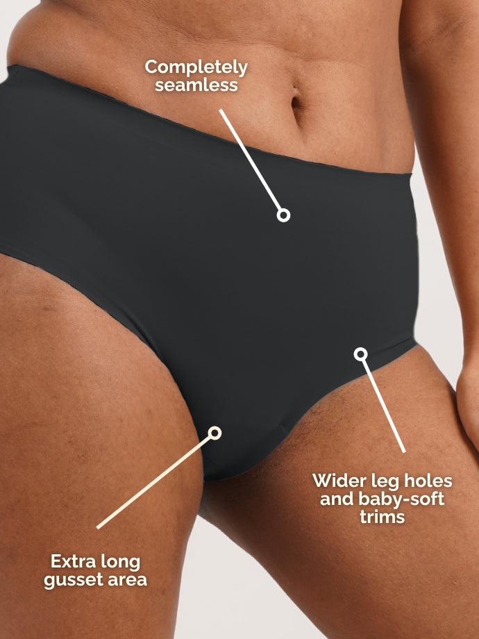 Moisture-Wicking Seamless Underwear - Aero Black