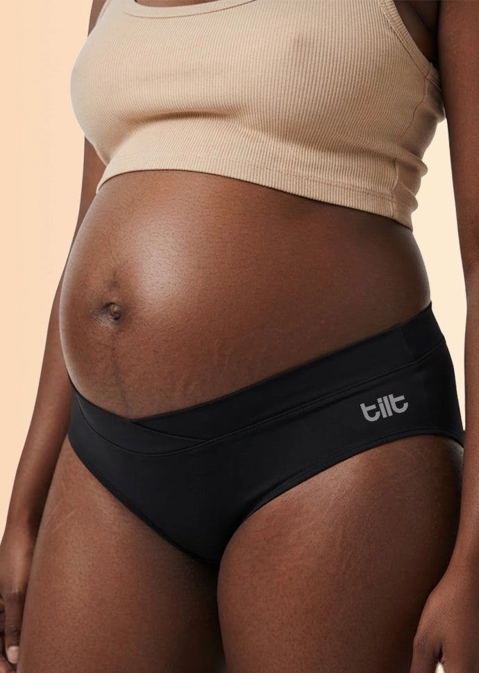 3 Pack - Leakproof Maternity Underwear Black - Below Bump