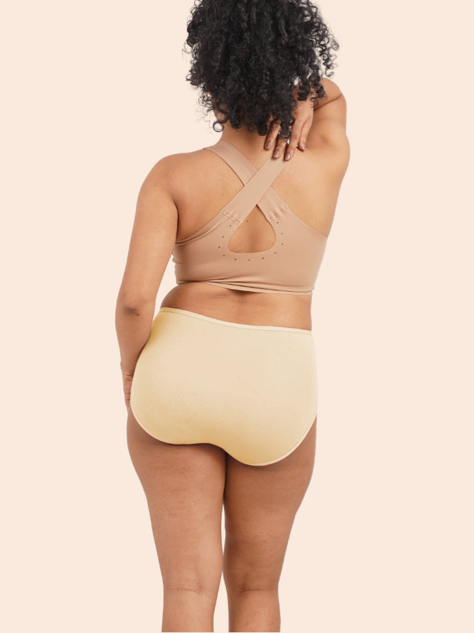 Tilt x Dr. Cuterus - Fursat Crossback Beige Bra and Modal Midwaist Beige Underwear Set