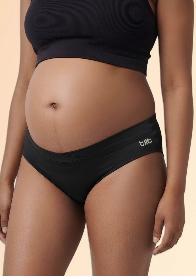 5 Pack - Leakproof Maternity Underwear Black - Below Bump