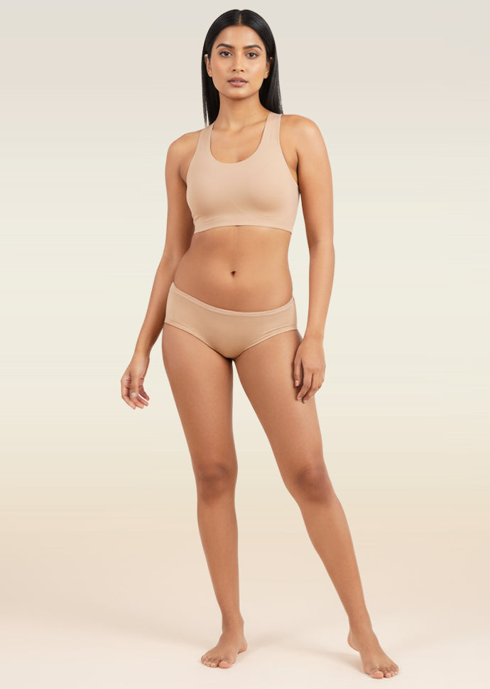 2 Pack - Beige Low-waist Absorbent Underwear