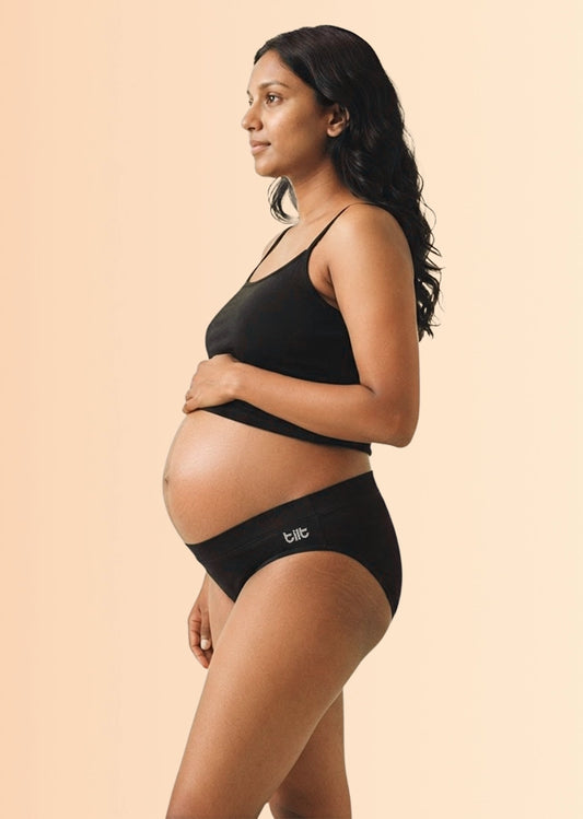 2 Pack - Leakproof Maternity Underwear Black - Below Bump