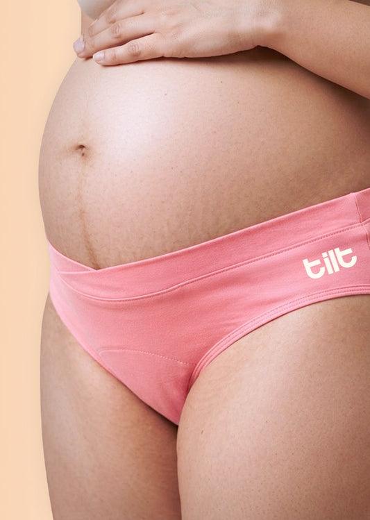 3 Pack - Leakproof Maternity Underwear Pink - Below Bump