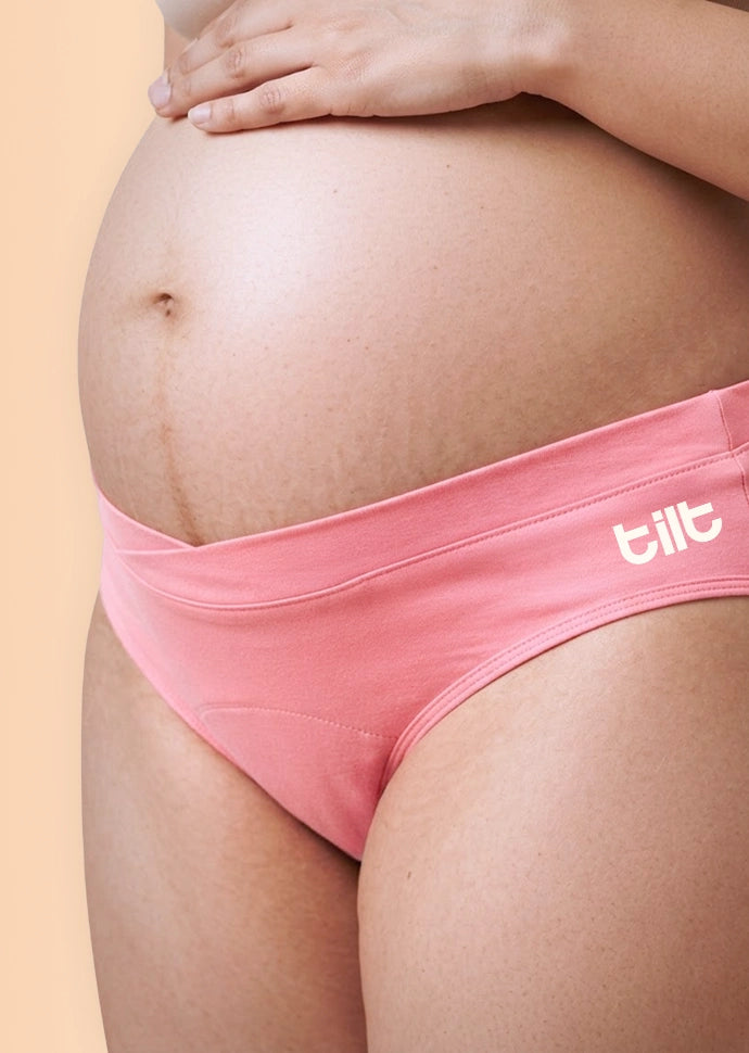 Leakproof Maternity Underwear Pink - Below Bump