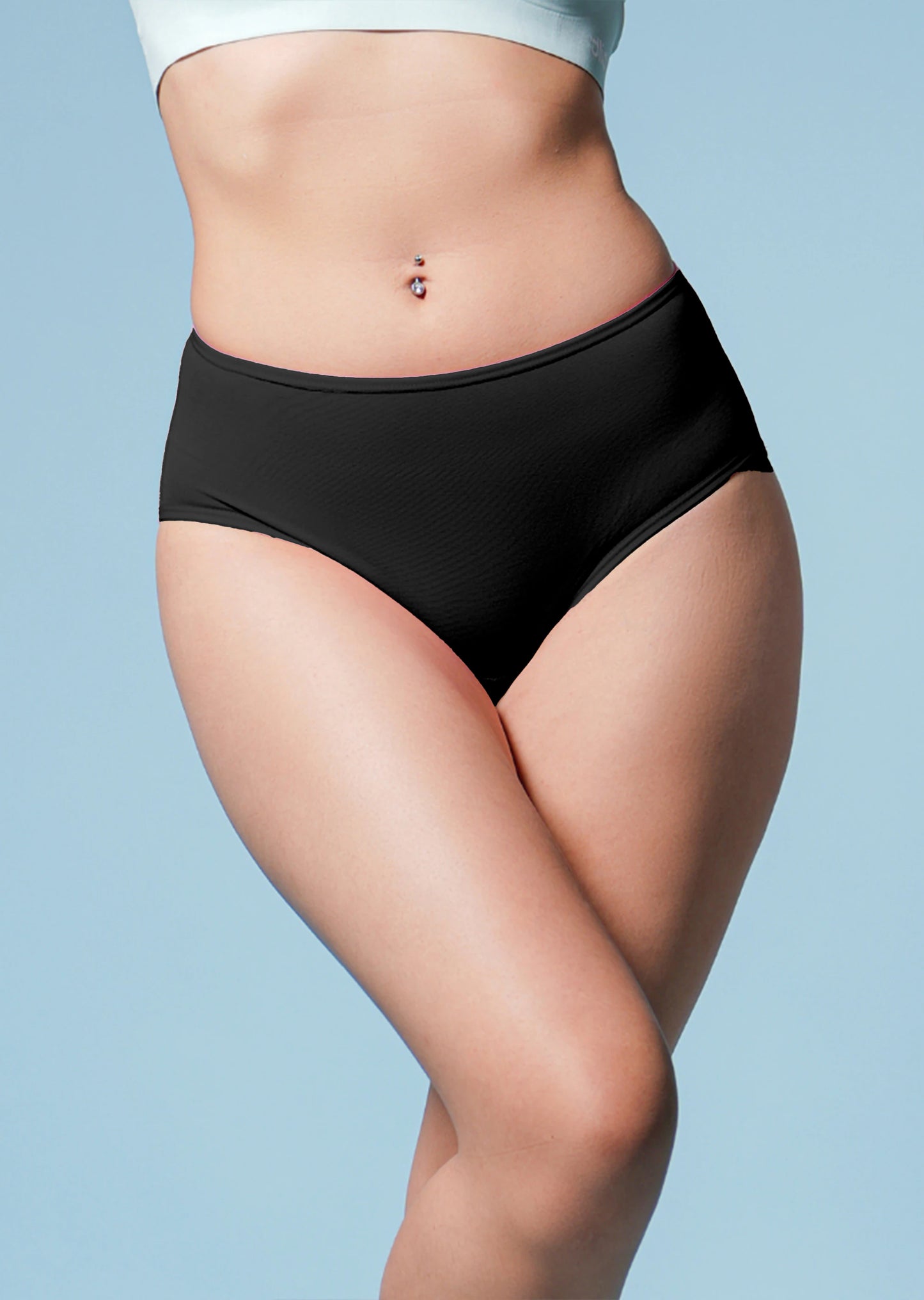 2 Pack - Black High-waist Bamboo Underwear
