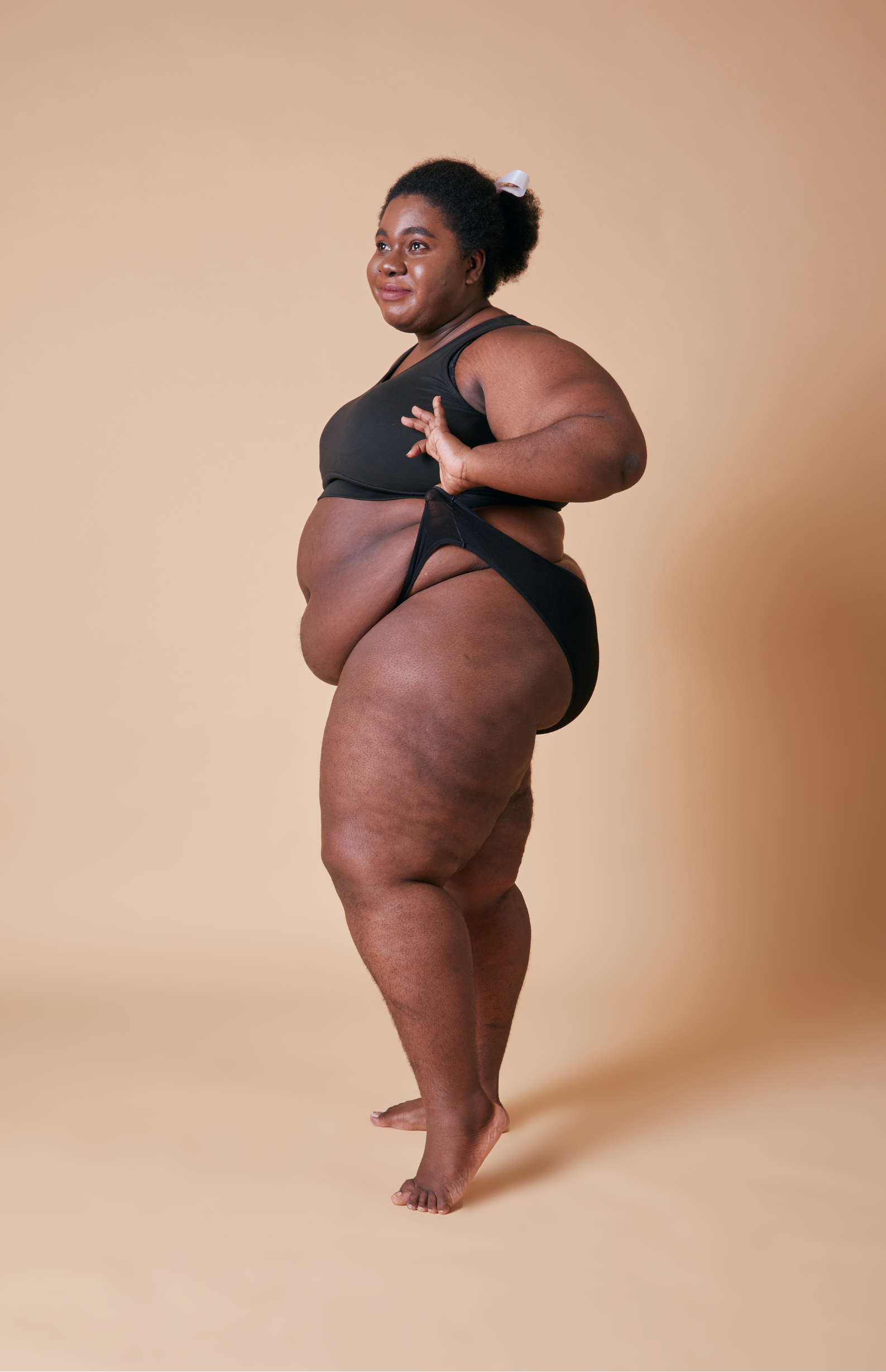 Modal underwear women – Tilt black panties, buttery soft breathable fabric.