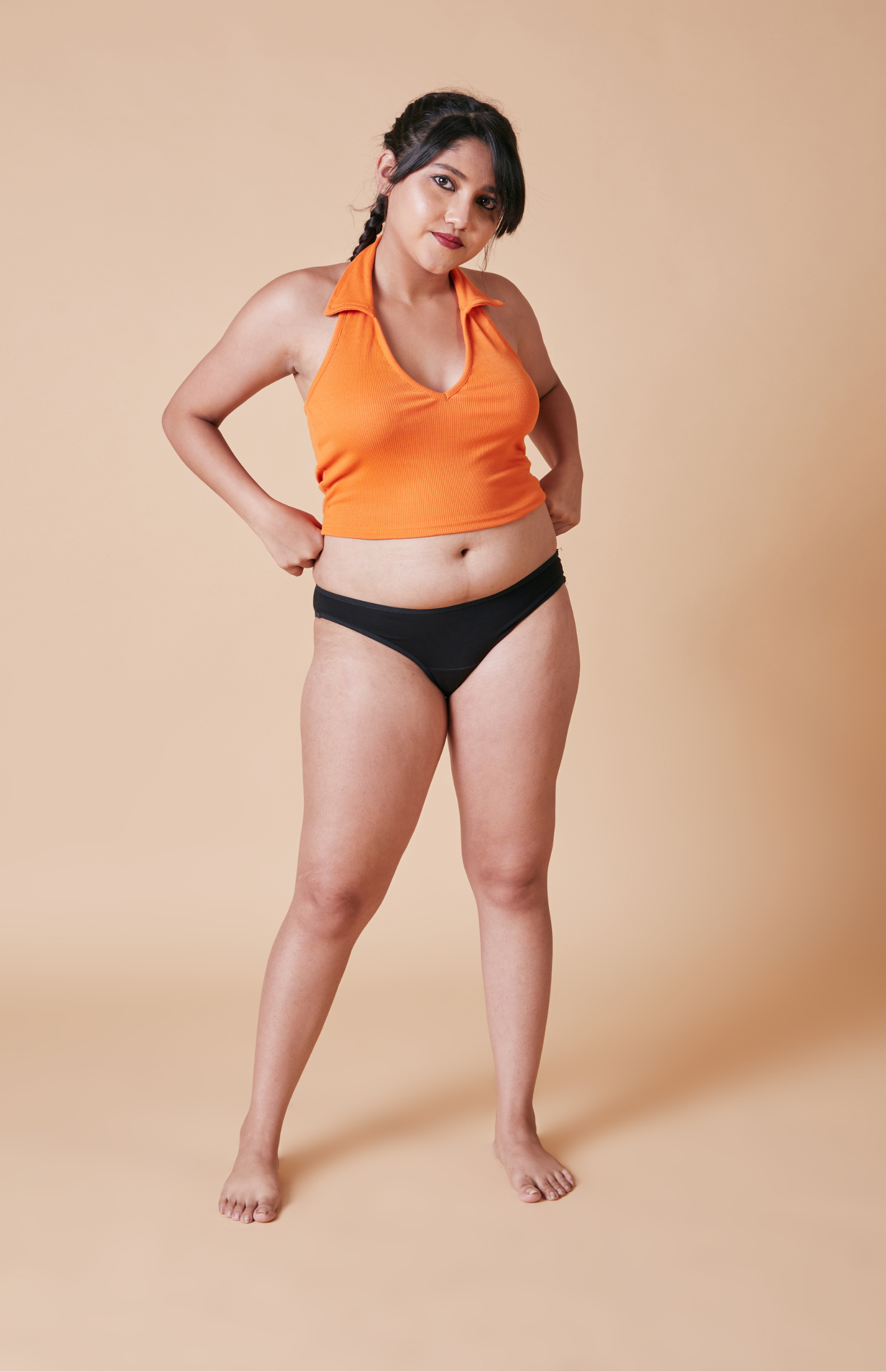 Black modal underwear women – Tilt Panther panties, breathable and absorbent.