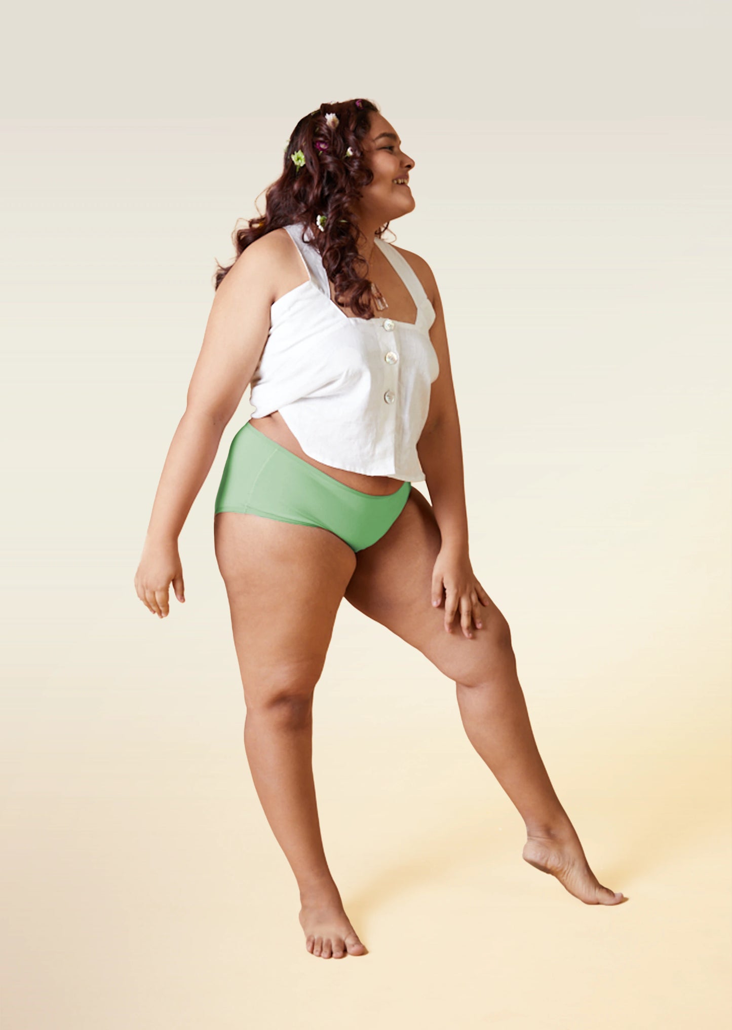 5 Pack - Green High-waist Bamboo Underwear