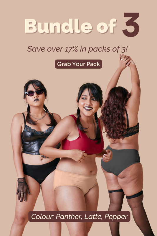 Modal underwear women – Tilt pack of 3 panties, breathable and absorbent.