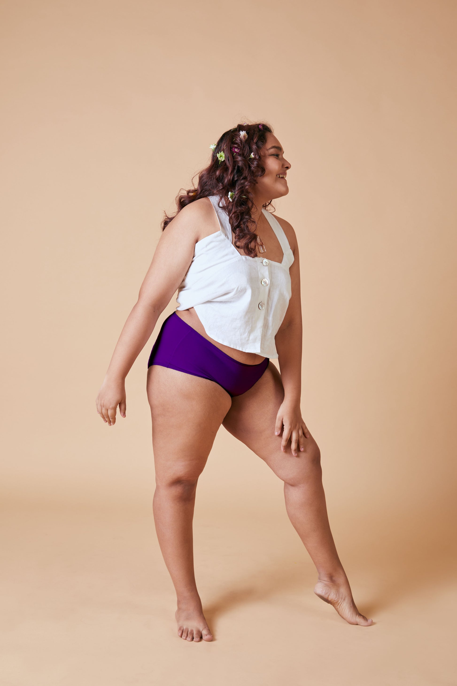 Modal underwear women in violet – Tilt panties, absorbent and sweat-free.