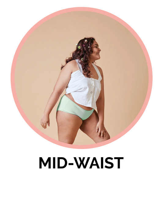 Midwaist and midrise underwear for women by Tilt Intimates