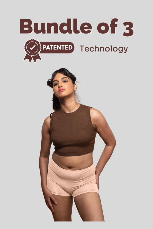 Beige Bundle of 3 Modal Fabric Boyshorts for Women | Size Inclusive | Tilt Intimates