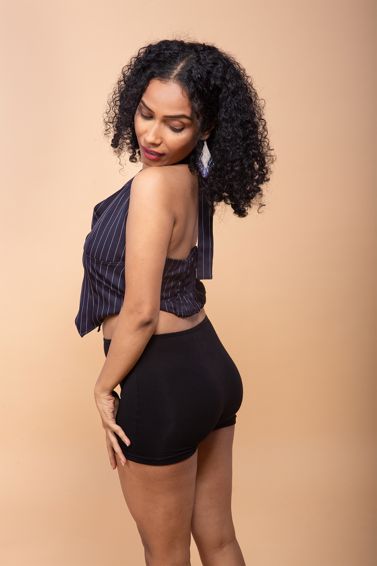 Modal underwear women โ Tilt black boyshorts, full coverage and absorbent.