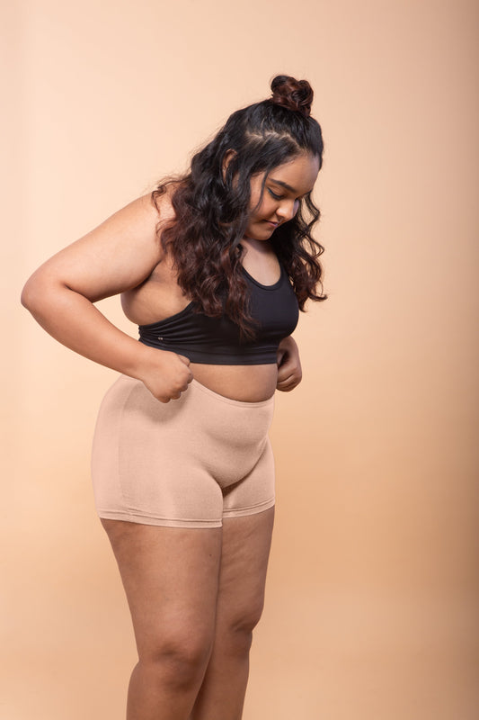 Beige Modal Fabric Boyshorts for Women | Tilt Intimates