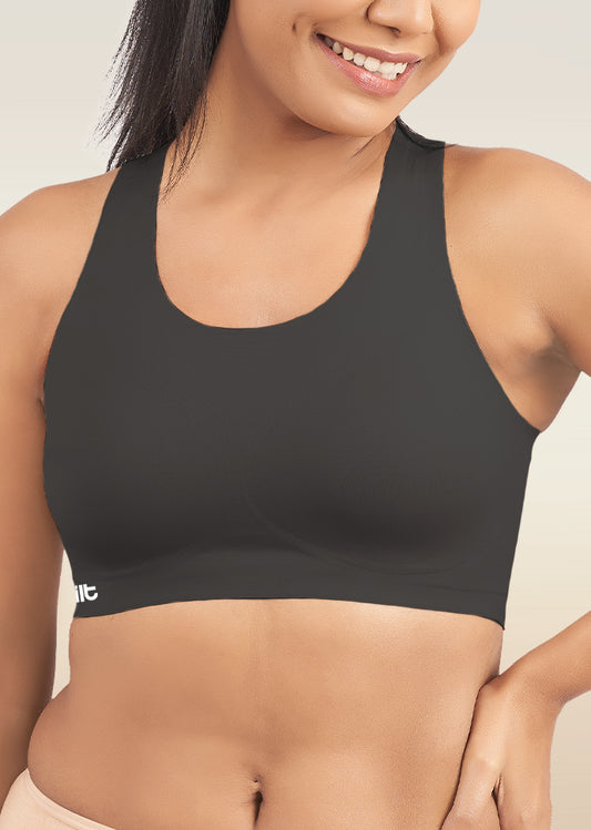 Tilt x Dr. Cuterus Black Racerback Bra