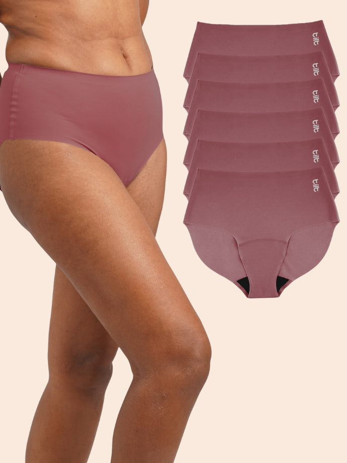 Pack of 6 - Moisture-Wicking Seamless Underwear - Gúlab Pink