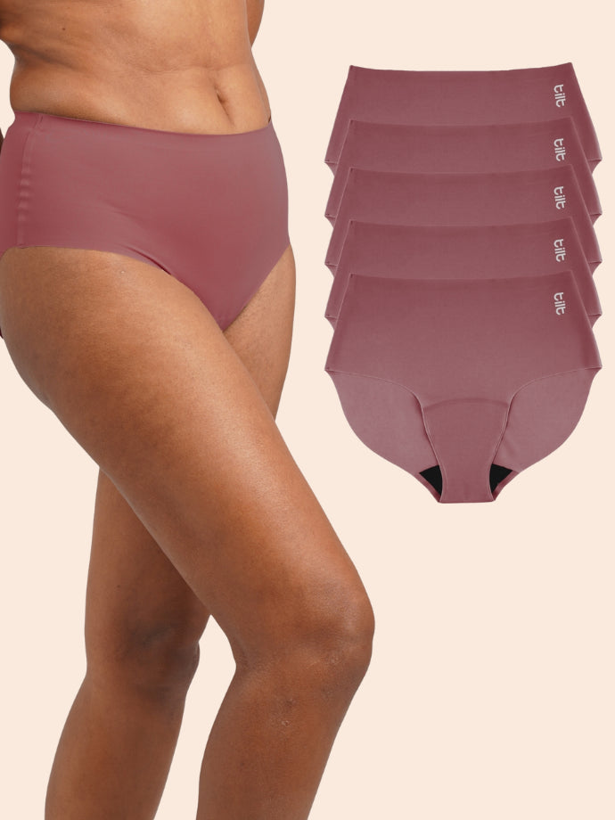 Pack of 5 - Moisture-Wicking Seamless Underwear - Gúlab Pink