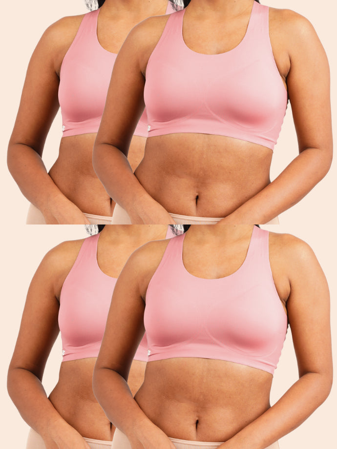 Pack of 4 - Tilt x Dr. Cuterus Fursat Bra - Crossback Pink