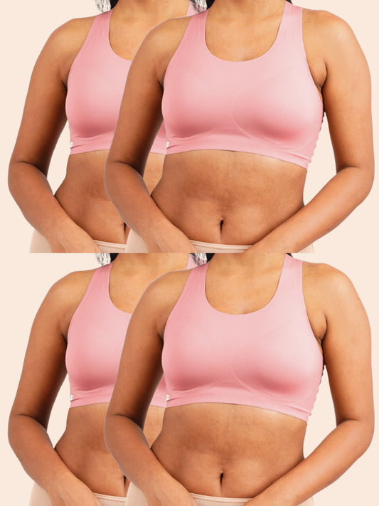 Pack of 4 - Tilt x Dr. Cuterus Fursat Bra - Crossback Pink