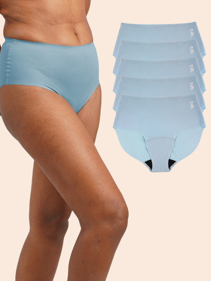 Pack of 6 - Moisture-Wicking Seamless Underwear - Ocean Blue