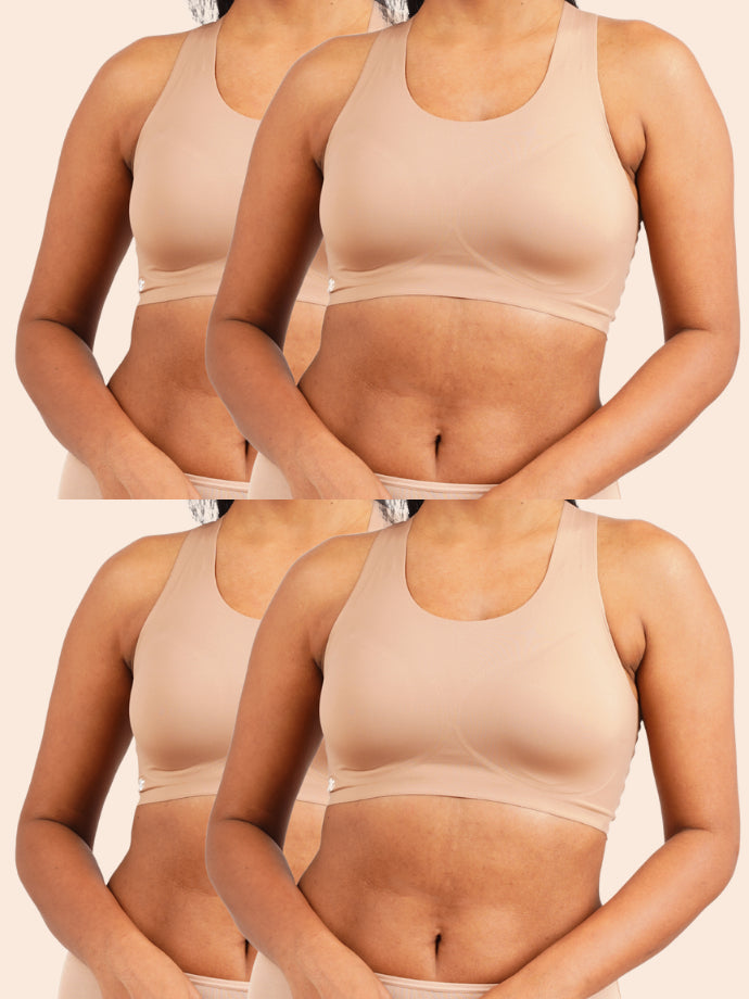 Pack of 4 - Tilt x Dr. Cuterus Fursat Bra - Crossback Beige