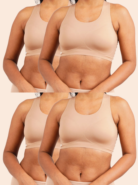 Pack of 4 - Tilt x Dr. Cuterus Fursat Bra - Crossback Beige