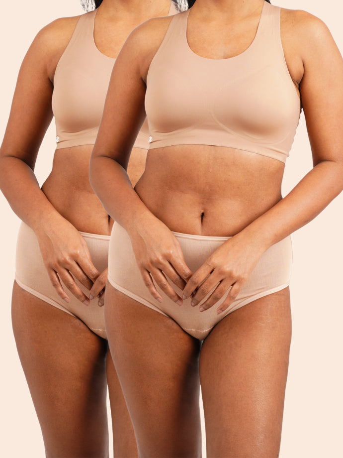 Pack of 2 - Tilt x Dr. Cuterus Fursat Bra - Crossback Beige