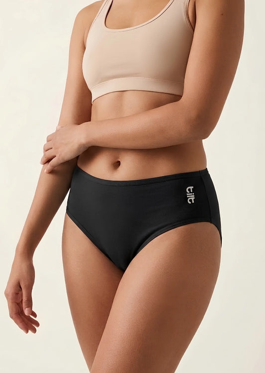 2 Pack - Black Bamboo Absorbent Underwear