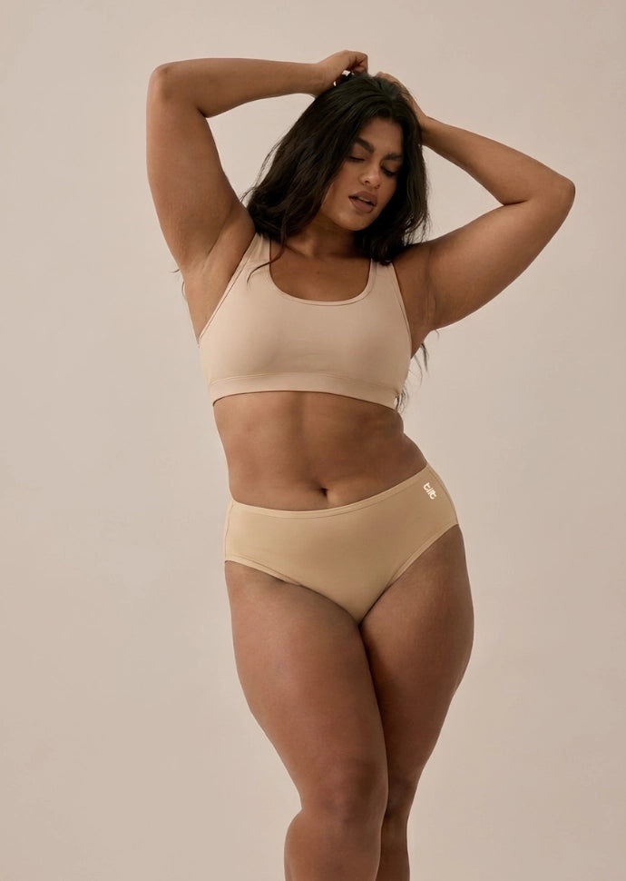 Beige Bamboo Absorbent Underwear