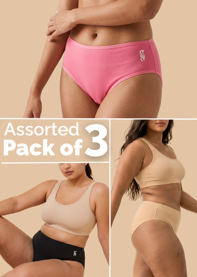 Assorted 3 Pack - Bamboo Absorbent Underwear
