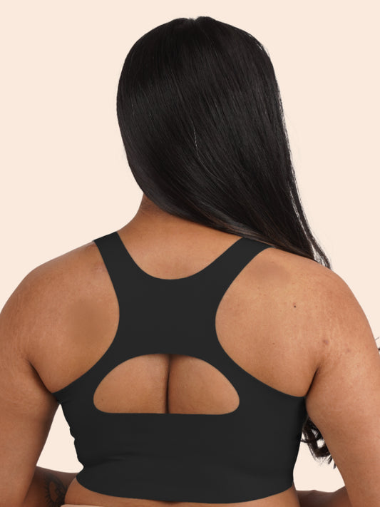 Tilt x Dr. Cuterus - Fursat Racerback Black Bra and Seamless Black Underwear Set