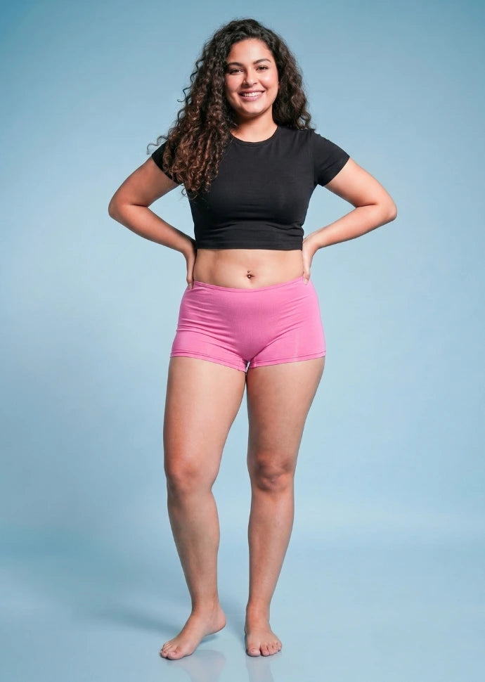 Pink Absorbent Boyshorts